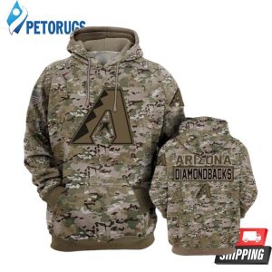 Arizona Diamondbacks Camouflage Veteran 3D Hoodie