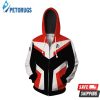 Avengers 4 Endgame Quantum Battle Suit Red Red 3D Hoodie