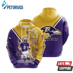 Baltimore Ravens Lamar Jackson 4 3D Hoodie