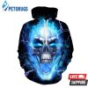 Blue Eye Skull Man 3D Hoodie