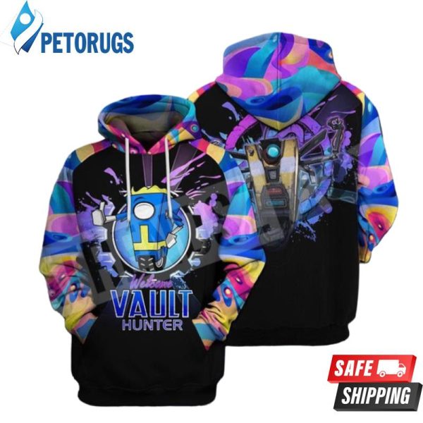 Borderlands Welcome Vault Hunter For Men And Women 3D Hoodie