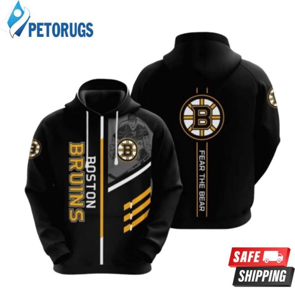 Boston Bruins Fear The Bear 3D Hoodie