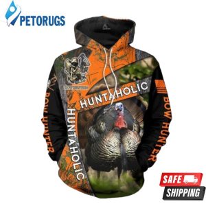 Bow Hunter Turkey Camo 3D Hoodie