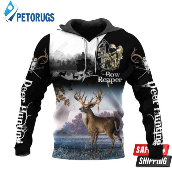 Bow Reaper Deer Hunting 3D Hoodie