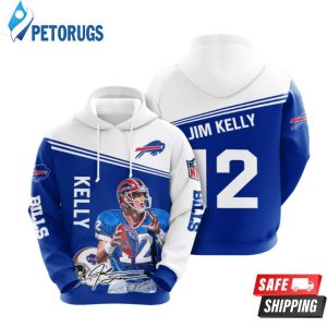 Buffalo Bills Jim Kelly 12 3D Hoodie