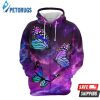 Butterfly Galaxy Sky Violet Butterfly Butterfly 3D Hoodie