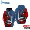 Captain America Marvel Comics Red Blue Captain America Captain America 3D Hoodie