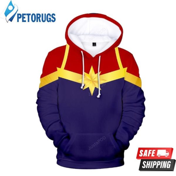 Captain Marvel Carol Danvers Csos905 3D Hoodie