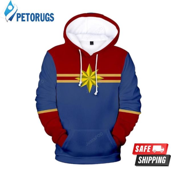 Captain Marvel Carol Danvers Csos906 3D Hoodie