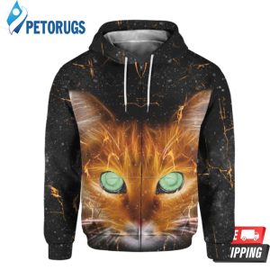 Cat Fire Jip 3D Hoodie