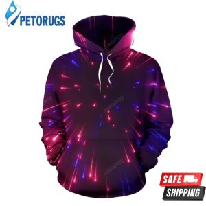 Celestial Purple Blue Neon Speed Light 3D Hoodie