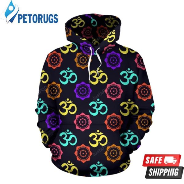 Chakra Om Pattern 3D Hoodie