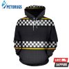 Checkered Flag Yellow Line Style 3D Hoodie