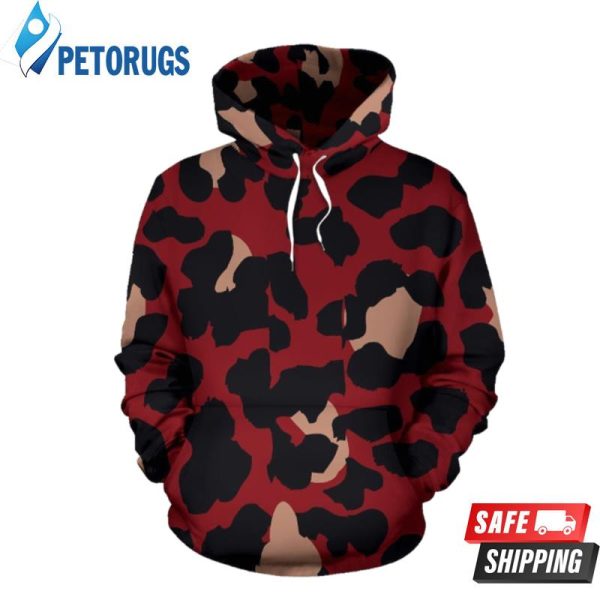 Cheetah Red Pattern 3D Hoodie