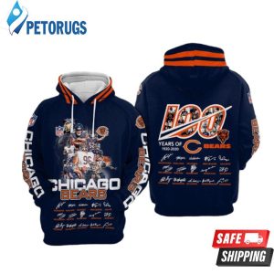 Chicago Bears 100 3D Hoodie