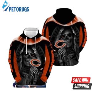 Chicago Bears Nfl Football Skull Hold Logo Chicago Bears Chicago Bears 1 3D Hoodie