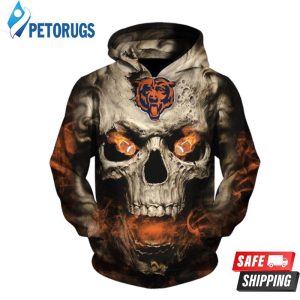 Chicago Bears Nfl On Fire In Skull Eyes Men And Women Chicago Bears Chicago Bears 3D Hoodie