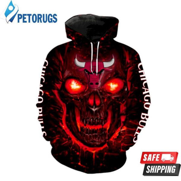 Chicago Bulls Skull Full For Men And Women 3D Hoodie