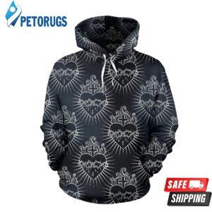 Christian Heart Tattoo Style 3D Hoodie