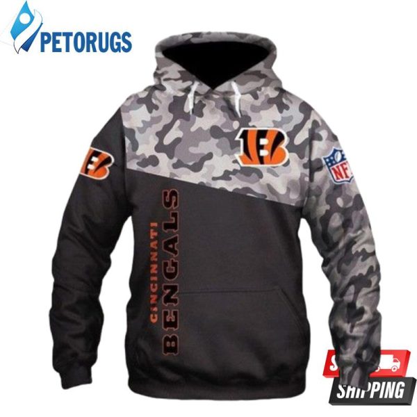 Cincinnati Bengals Camo 3D Hoodie