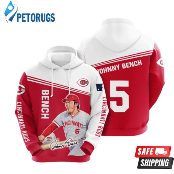 Cincinnati Reds Johnny Bench 1 3D Hoodie