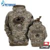 Columbus Blue Camouflage Veteran 3D Hoodie