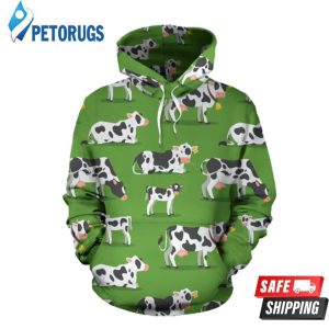 Cow Happy Pattern 3D Hoodie