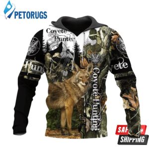 Coyote Hunting Camo 3D Hoodie