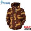 Dachshund Happy Pattern 3D Hoodie