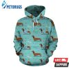 Dachshund Paw Decorative Pattern 3D Hoodie