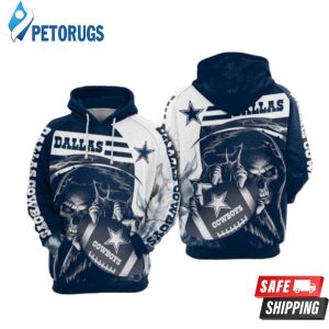 Dallas Cowboys Nfl Football Skull Dallas Cowboys 3D Hoodie