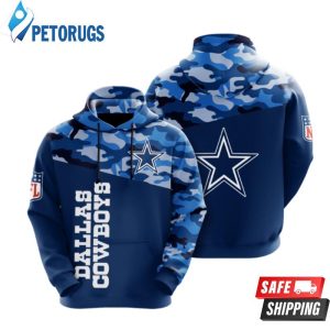 Dallas Cowboys Nfl Navy Camoflage 3D Hoodie