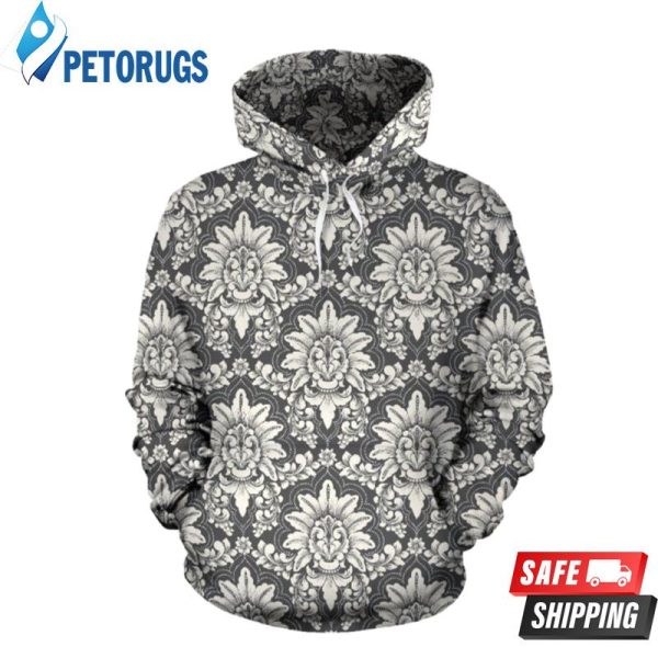 Damask Elegant Pattern 3D Hoodie