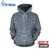 Damask Elegant Teal Pattern 3D Hoodie