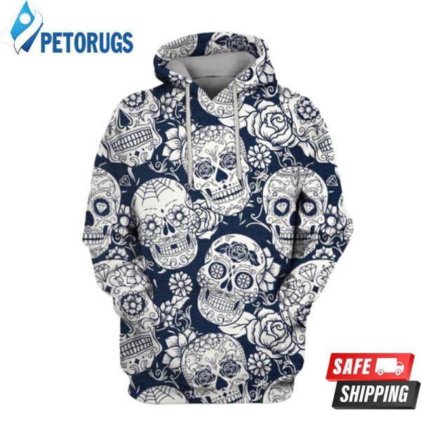 Day Of The Dead Sugar Skull 1 3D Hoodie