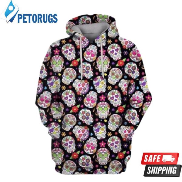 Day Of The Dead Sugar Skull 3D Hoodie