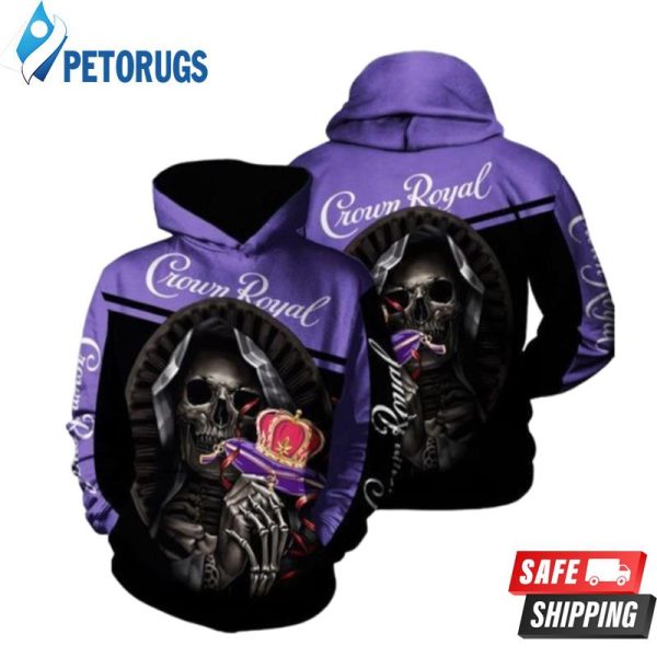 Death Skull Hug Crown Royal 3D Hoodie