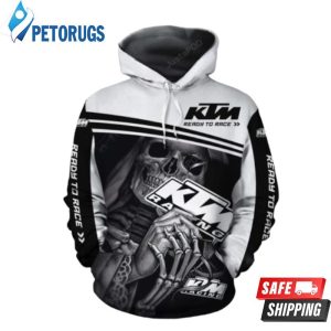 Death Skull Ktm Ready To Race Men And Women Ktm Racing Ktm Racing Ready To Race 3D Hoodie