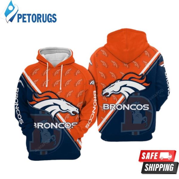 Denver Broncos Nfl Football Big Logo Denver Broncos 3D Hoodie