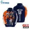 Denver Broncos Von Miller 1 3D Hoodie