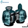 Eagles Philadelphia Skull 3D Hoodie