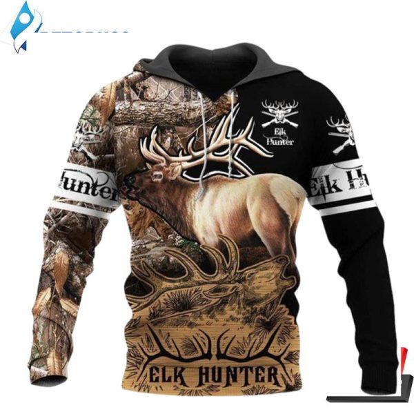 Elk Hunter 3D Hoodie