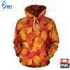 Elm Leave Autum Pattern 3D Hoodie