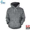 Elm Leave Grey Pattern 3D Hoodie