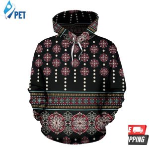 Ethnic Dot Style Pattern 3D Hoodie