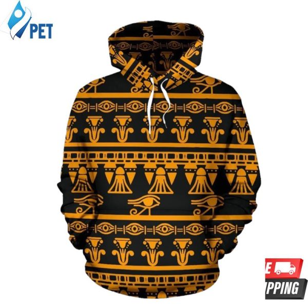 Eye Of Horus Tribal Egypt Pattern 3D Hoodie