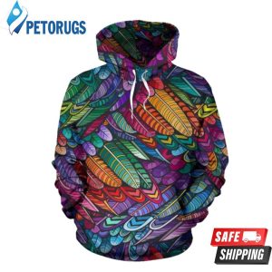 Feather Multicolor 3D Hoodie