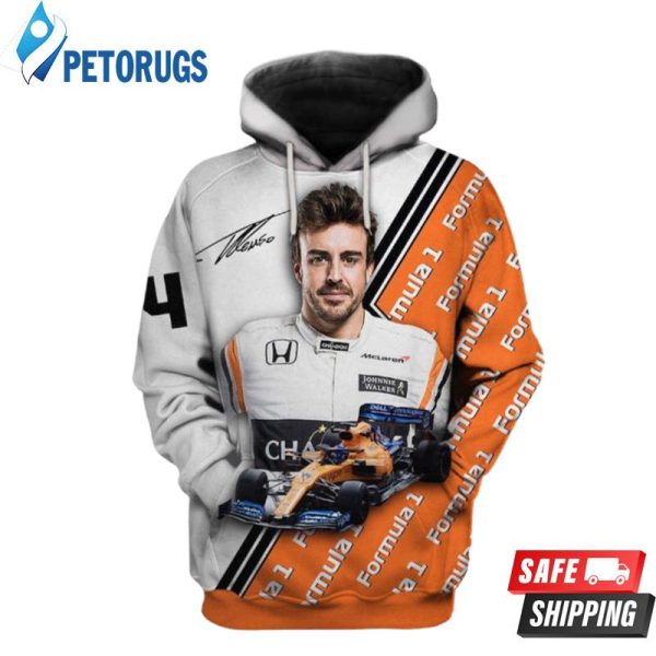 Fernando Alonso F1 3D Hoodie