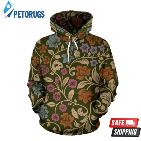 Floral Vintage Pattern 3D Hoodie