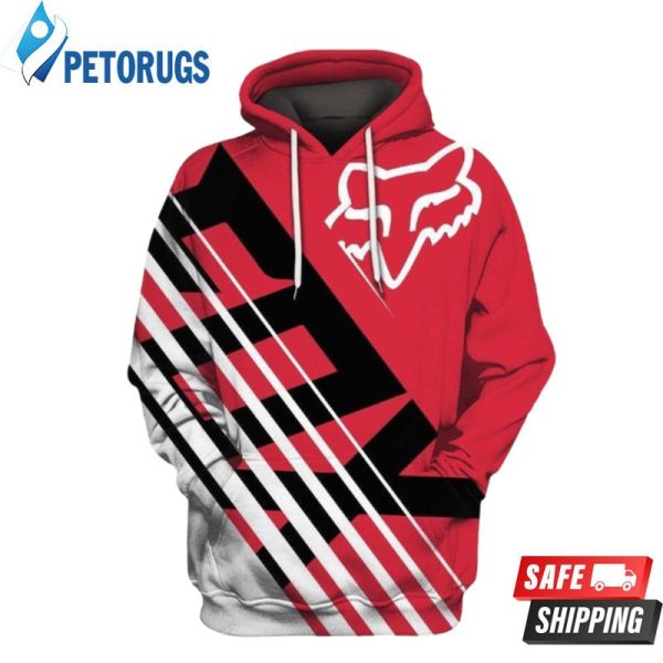 Fox Bike Red 3D Hoodie